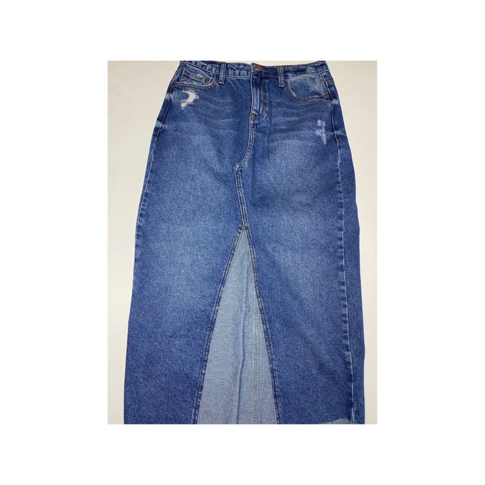 Long Denim Skirt